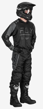 KOMPLET FLY F16 (2024) BLUZA + SPODNIE CZARNE/SZARE,CROSS ENDURO ATV,M,34