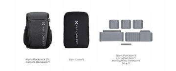 Большой вместительный туристический рюкзак K&F с возможностью расширения, 25 л.