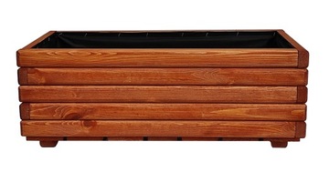 Donica ogrodowa, drewniana Aksamitka 80/40/30 MAHOŃ