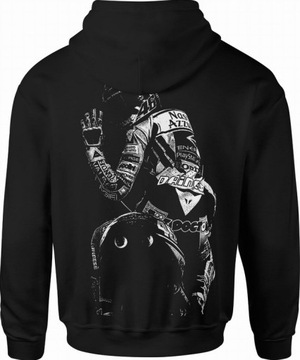 BLUZA MĘSKA Z KAPTUREM MOTOCYKLISTA MOTOR Z TYŁU - M