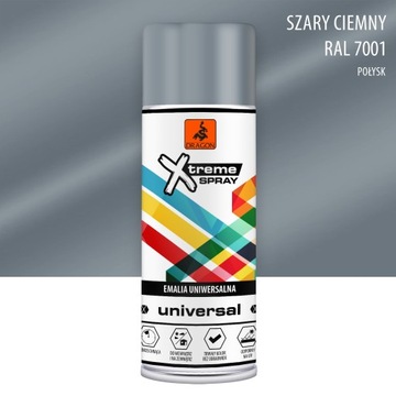 Farba w sprayu uniwersalna 400ml SZARY RAL 7001