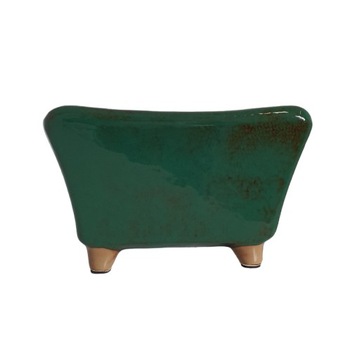 Темно-зеленый декоративный керамический диван