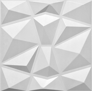 Panel Dekoracyjny Panele Ścienne 3D PCV 50x50 Biały Diament Kolor Sklep!