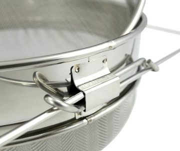 Двойное сито для меда из нержавеющей стали.