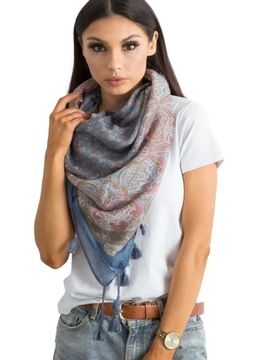 Chusta Damska Apaszka z nadrukiem i frędzelkami