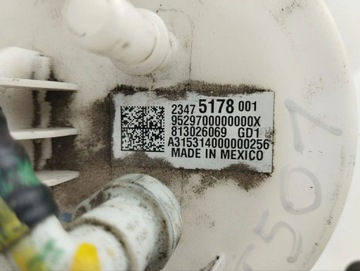 CHEVROLET CORVETTE C7 2016 PUMPY PALIVA