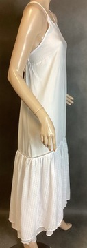Biała długa sukienka ramiączka falbana Reserved S