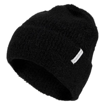 W476D Czarny komplet zimowy damski czapka i szalik
