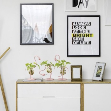 Гидропонная ваза, скандинавский - узор фламинго I