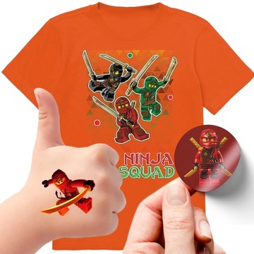 ZESTAW KOSZULKA + TATUAŻE LEGO NINJAGO 104