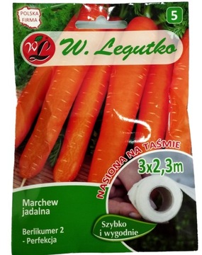 MARCHEW JADALNA BERLIKUMER NASIONA NA TAŚMIE 3X2,3M LEGUTKO