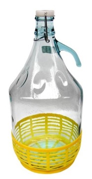 Balon gąsior na wino z uchwytem i zapięciem 5l
