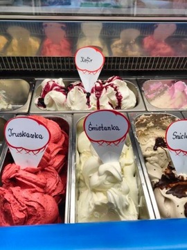 Прайс-лист этикеток для мороженого, лотков, ЧЕРНАЯ РАМКА Прайс-лист на мороженое, кафе-мороженое А10