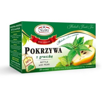 MALWA TEA HERBATA ZIOŁOWA POKRZYWA Z GRUSZKĄ 20TB
