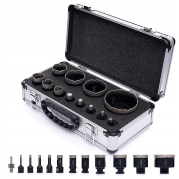 ZESTAW OTWORNICA WIERTŁO DIAMENTOWE DO GRESU 6-68