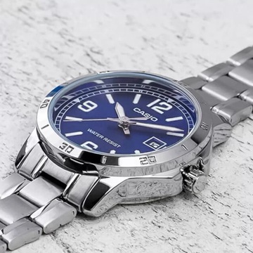 ЧАСЫ МУЖСКИЕ CASIO MTP-V004D-2B (zd047g) + КОРОБКА + ГРАВИРОВКА