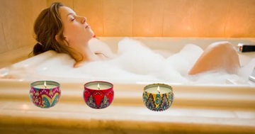 Świeca sojowa zapachowa x 3 szt. świeczka zapachowa + torebka na prezent