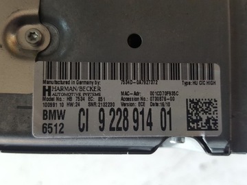 BMW 5 F10 F11 RÁDIO NAVIGACE ČTEČKA 9228914
