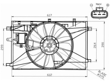 NRF 47937 VENTILÁTOR CHLAZENÍ MOTORU