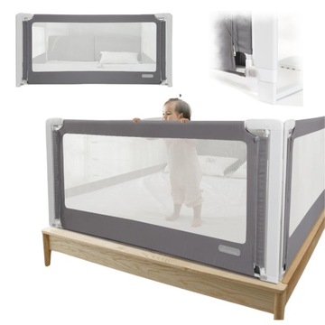Barierka do łóżka LUX 200 cm, osłona ochronna, ZABEZPIECZAJĄCA dla dzieci