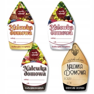 20X ETYKIETY NA NALEWKI DOMOWE SAMOPRZYLEPNE