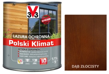 Lazura V33 Polski Klimat 10 lat Dąb Złocisty 750ml