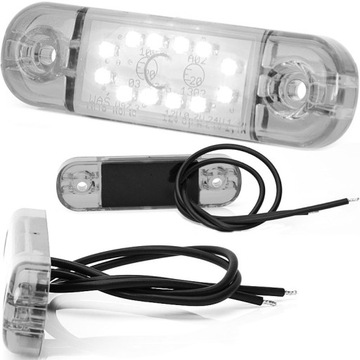 LAMPA OBRYSOWA PRZEDNIA BIAŁA LED DIODOWA LAWETA