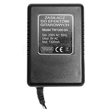 ИСТОЧНИК ПИТАНИЯ ПЕРЕМЕННОГО ТОКА 1300 мА 9 В переменного тока TOMANEK TM1300-9A
