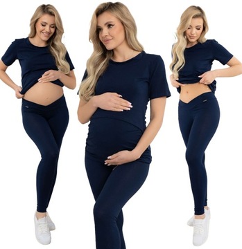 LEGGINSY CIĄŻOWE GETRY SPODNIE LEGINSY XXL