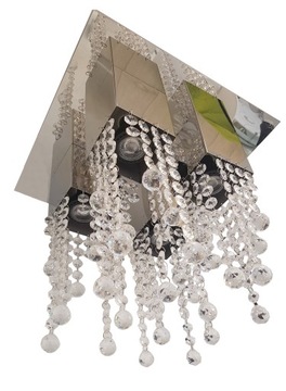 żyrandol kryształowy plafon + 4żarówki led 4x GU10