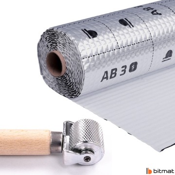 Бутиловый коврик 3мм 500х50см + антивибрационный автошумоизоляционный валик