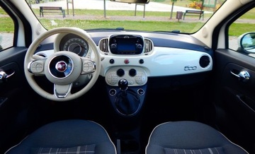 Fiat 500 II Seria 4 1.2 69KM 2017 Fiat 500 1.2 Lounge szklany dach jasny środek ładny zadbany bezwypadkowy, zdjęcie 21