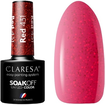 LAKIER HYBRYDOWY RED 431 -5g CLARESA Połysk