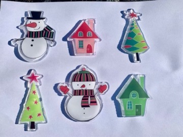 РОЖДЕСТВЕНСКИЕ ГЕЛЕВЫЕ НАКЛЕЙКИ САНТА-КЛАУС РОЖДЕСТВО 2