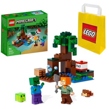 LEGO Minecraft 21240 Przygoda na mokradłach+ Torba lego + Katalog