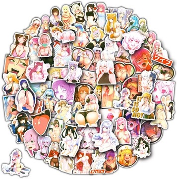 HENTAI SEXY GIRLS ANIME NAKLEJKA NA LAPTOPA-100SZT