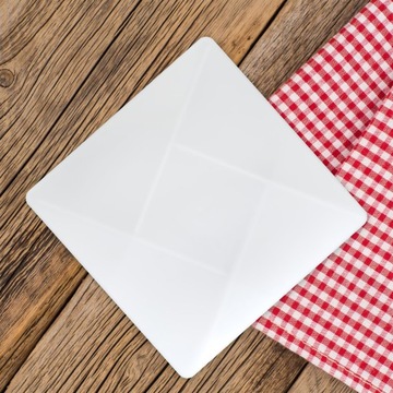 4x КВАДРАТНЫЕ ПЛАСТИКОВЫЕ ТАРЕЛКИ ТОЛЩИНОЙ 20,5 СМ, НАБОР 4 ШТ.