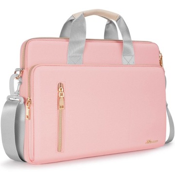 Torba na laptopa 15,6 wodoszczelna damska różowa etui Shoulder Bag