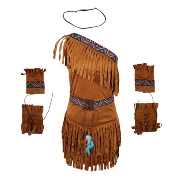 6 Pieces Tassel Suede Costume M