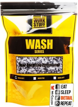 WORK STUFF STORM MITT НЕЖНАЯ ПЕРЧАТКА ДЛЯ МОЙКИ АВТОМОБИЛЯ С НАКЛЕЙКОЙ