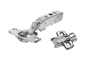 Zawias nakładany do cienki front Hettich cichy domyk + prowadnik z wkrętami