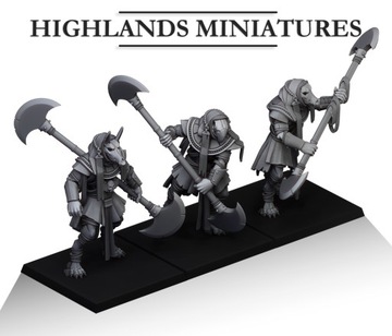 Anubis Guard with heavy weapons Tomb Kings x3 Highlands Miniatures