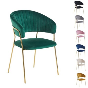 Eleganckie krzesło tapicerowane Velvet warianty