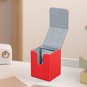 Pudełko na karty Card Deck Box, mieszczące 100 sztuk koloru czerwonego