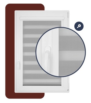 Роликовые жалюзи днем ​​ночью в алюминиевой кассете с цветами гидов