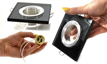 ГАЛОГЕННЫЙ ПОТОЛОЧНЫЙ СВЕТИЛЬНИК ДЛЯ СВЕТОДИОДНЫХ ЛАМП GU10 СТЕКЛО ЛАМПЫ ДЛЯ ВАННОЙ КОМНАТЫ