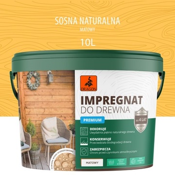 Impregnat do drewna PREMIUM 10LSOSNA NATURALNA