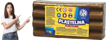 Пластилин ASTRA 1кг коричневый