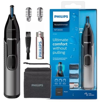 ТРИМЕР PHILIPS NT3650/16 ДЛЯ НОСА, БРОВЕЙ, УШЕЙ + ЧЕХОЛ