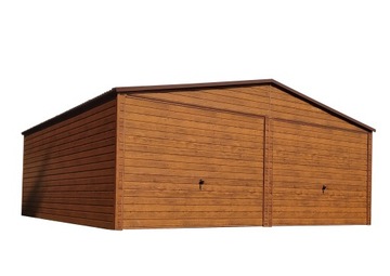 garaż 6x6 orzech dwuspad